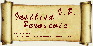 Vasilisa Perošević vizit kartica